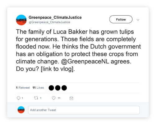 Call to action do - Climate justice - Greenpeace