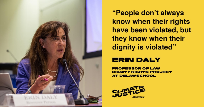 Erin Quote - Climate justice - Greenpeace